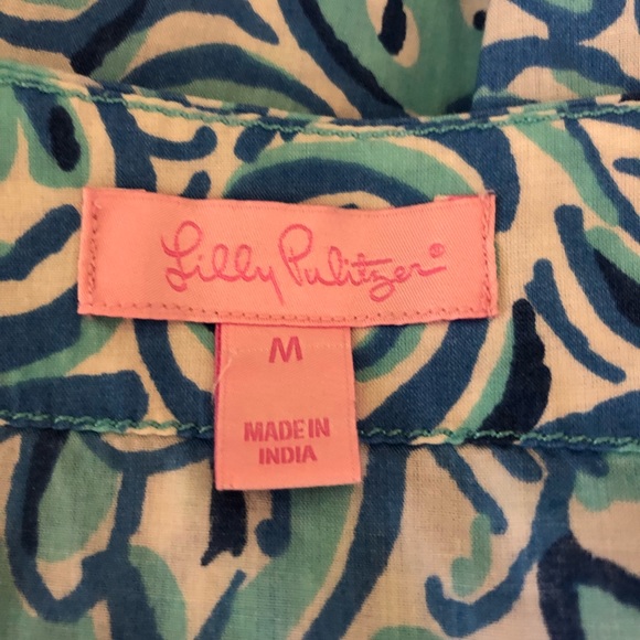 Lilly Pulitzer Amelia Island Top Chasing Tail M - Picture 7 of 7